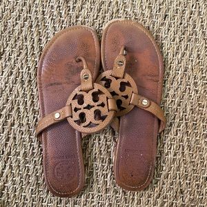 Used Tory Burch Miller tan sandals